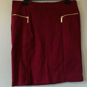 Size 12 burgundy Michael kors skirt